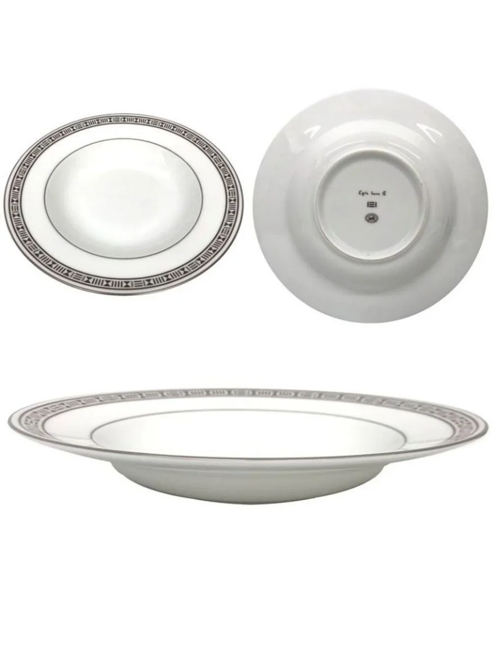Hermes Egee Lune Soup Pasta Plate 22 Set Of 2 Medium